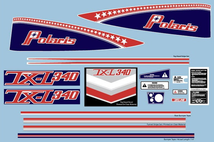 1977 Polaris TX-L 340 Decal Set