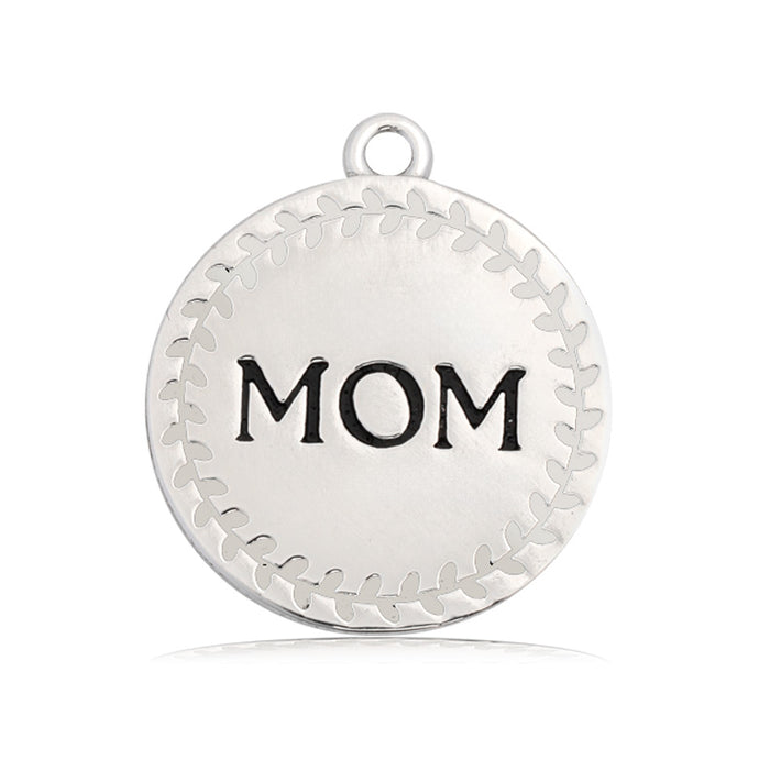 Australian Agate Gemstone Bracelet with Endless Love Mom Sterling Silver Charm