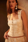 Blooming Loom Floral Tapestry Corset Top - ShopPromesa