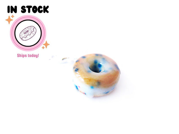Blueberry Cake Donut Charm, In Stock!
