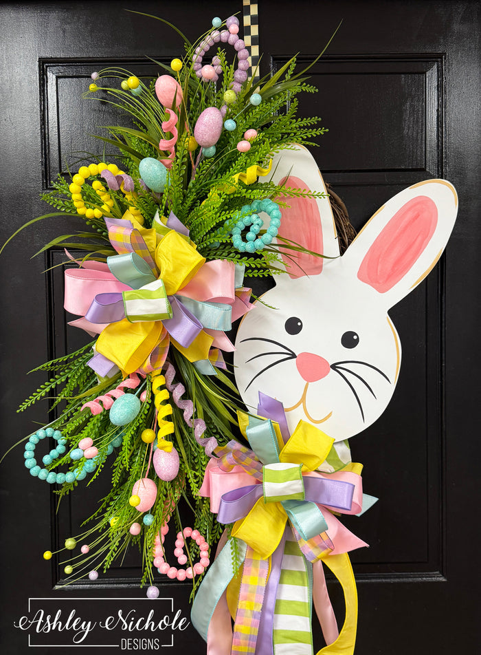 Bunny Face Easter Wreath