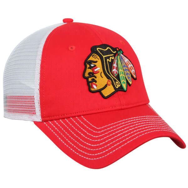 Chicago Blackhawks Core Trucker Adjustable Snapback Hat - Red