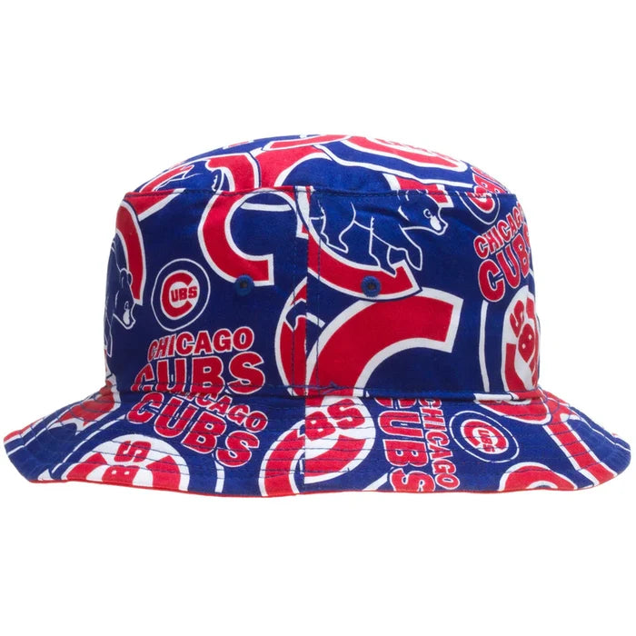 Chicago Cubs Royal Bravado '47 Brand All Over Logos Bucket Hat