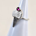 Chloeography - Ring - I Scream for Ice Cream (Vanilla with Cherry) #ICERG-VANCHE