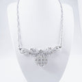 Coro Silver-Tone Clear Rhinestone Necklace