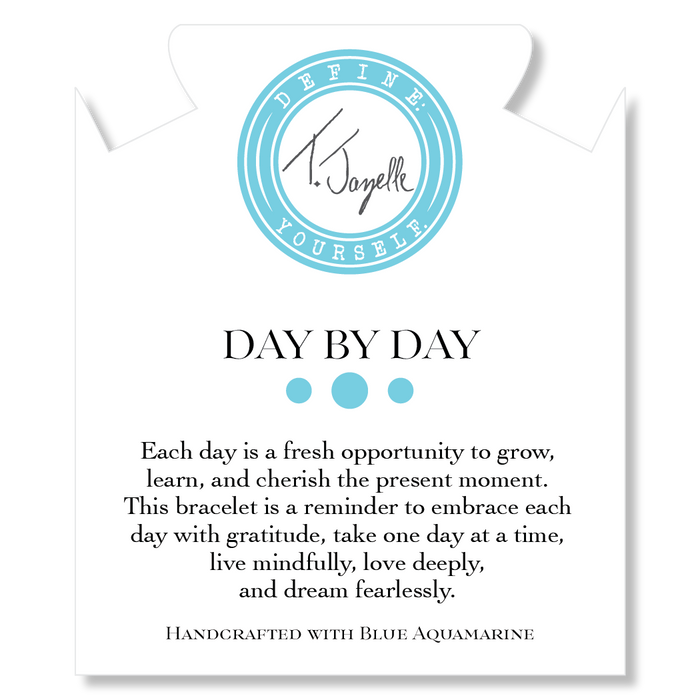 Day by Day Collection- Blue Aquamarine Gemstone Bracelet