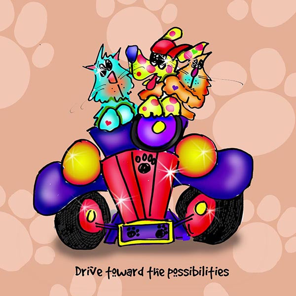 "Drive toward the possibilities" WHIMSHOTS CANVAS