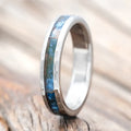 "Eterna" - Patina Copper Stacking Band With A Hammered Finish - Titanium (4mm) - Size 6-Staghead Designs