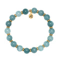 Gold Empowered Elegance Collection- Mountain Jade Gemstone Bracelet