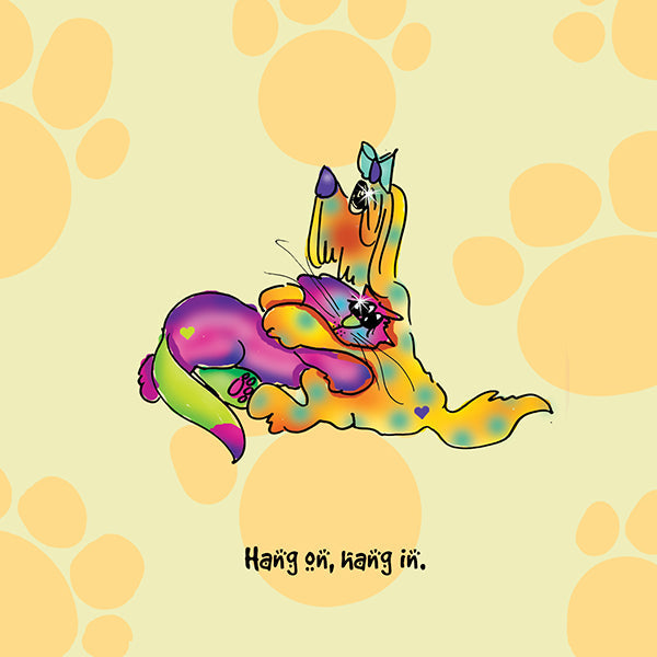 "Hang on, hang in" WHIMSHOTS CANVAS