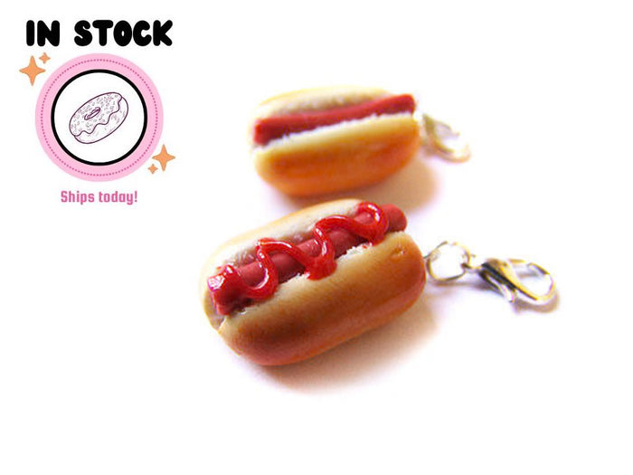 Hotdog Charm, In Stock!