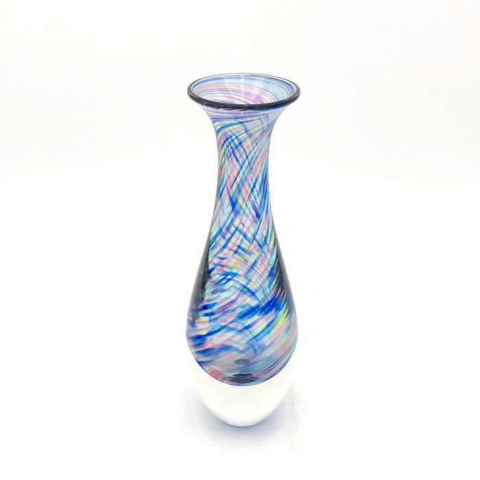 Hudson Glass - Spiral Pattern Bud Vase (Multicolor) #7028-MULTI