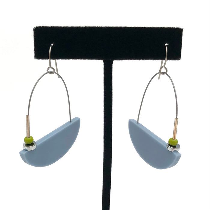 Inteplei Jewelry - Earrings - Acrylic Half Round Mix #E014