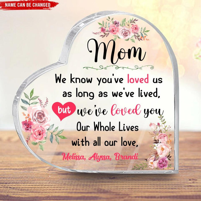 I've Love You My Whole Life - Personalized Acrylic Plaque