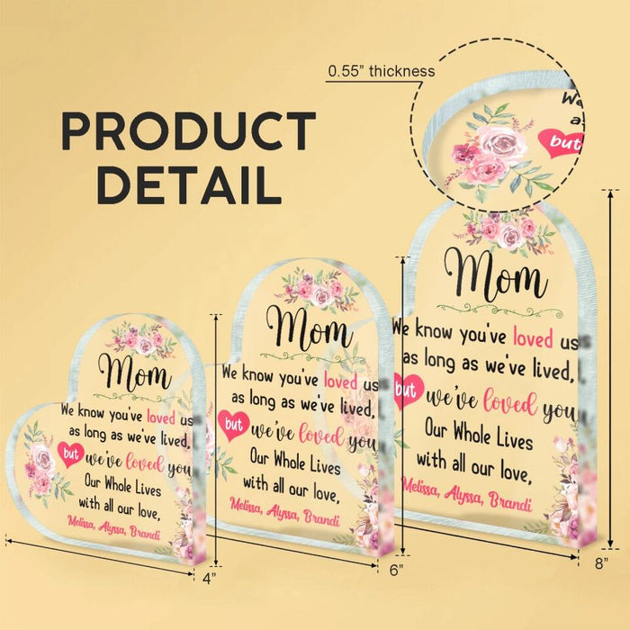 I've Love You My Whole Life - Personalized Acrylic Plaque
