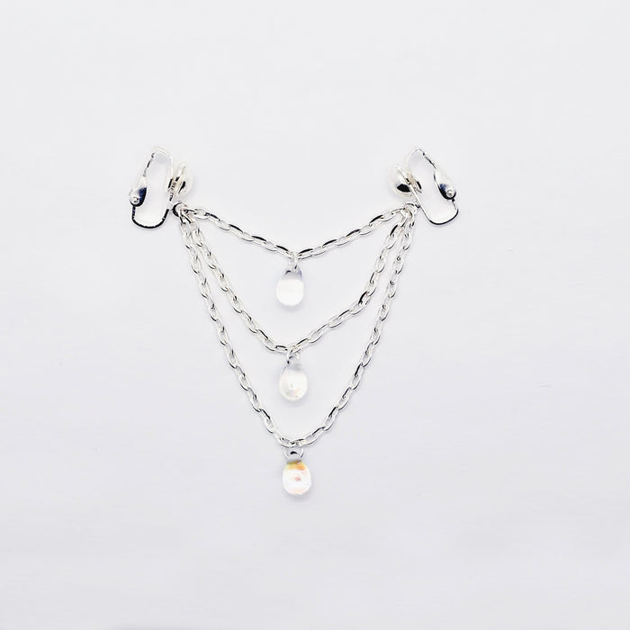 Labia Chain Dangle, Non Piercing, Three Tier Crystal Teardrop.BDSM, Erotic Intimate Body Jewelry