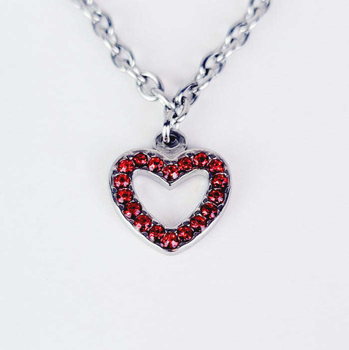 Labia Jewelry with Sparkling Heart. Stainless Steel Non Piercing Labia Chain Dangle.