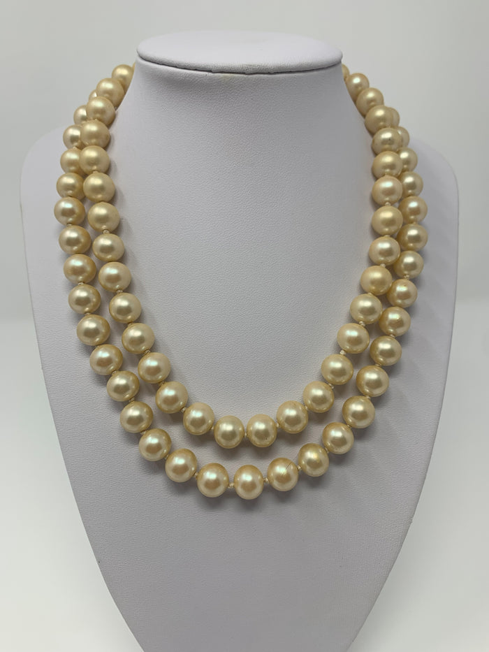 Les Bernard Faux Pearl Choker Necklace