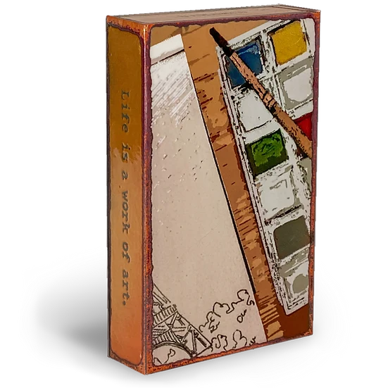 Llew - Spiritile - Glass Over Copper - "Brush Stroke" #255 (RETIRED)