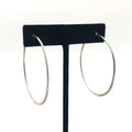 Marysa Sacerdote - Earrings - Hammered Hoops - XL (Sterling Silver)