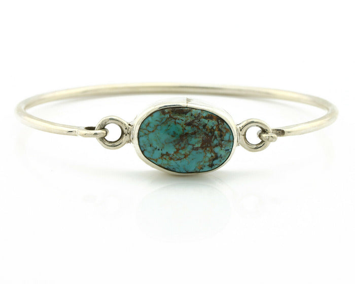Navajo Bracelet .925 Silver Blue Arizona Turquoise Native American Artist C.90's