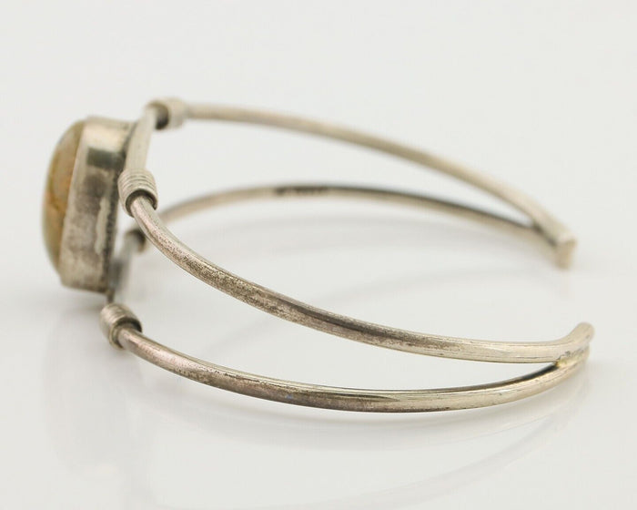 Navajo Bracelet 925 Silver Natural Green Turquoise Native American C.80's