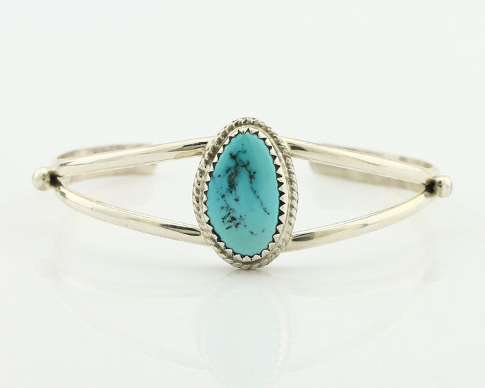 Navajo Bracelet 925 Silver Sleeping Beauty Turquoise Native Artist C.80's