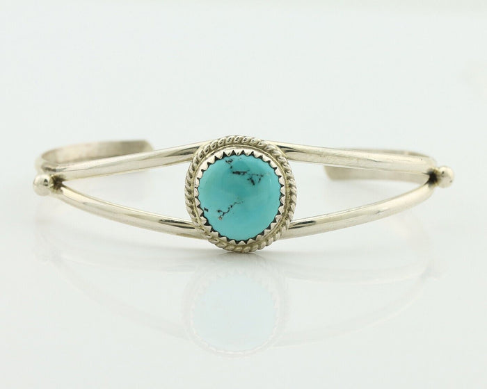 Navajo Bracelet 925 Silver Sleeping Beauty Turquoise Native Artist C.80's