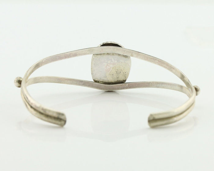 Navajo Bracelet 925 Silver Sleeping Beauty Turquoise Native Artist C.80's