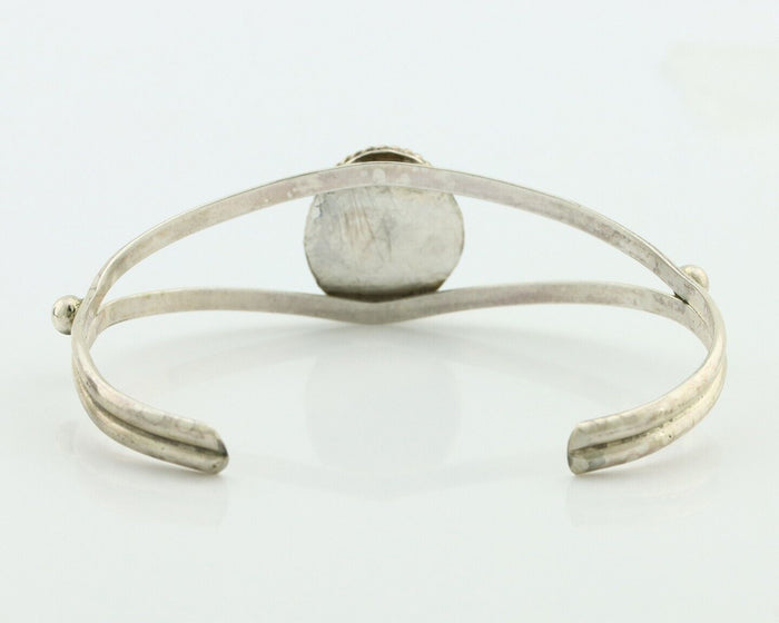 Navajo Bracelet 925 Silver Sleeping Beauty Turquoise Native Artist C.80's