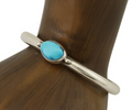 Navajo Cuff Bracelet 925 Silver Natural Blue Turquoise Native American C.80's