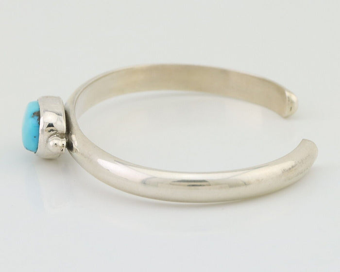 Navajo Cuff Bracelet 925 Silver Natural Blue Turquoise Native American C.80's