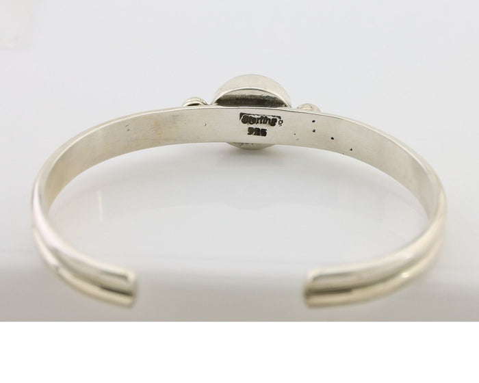 Navajo Cuff Bracelet 925 Silver Natural Blue Turquoise Native American C.80's