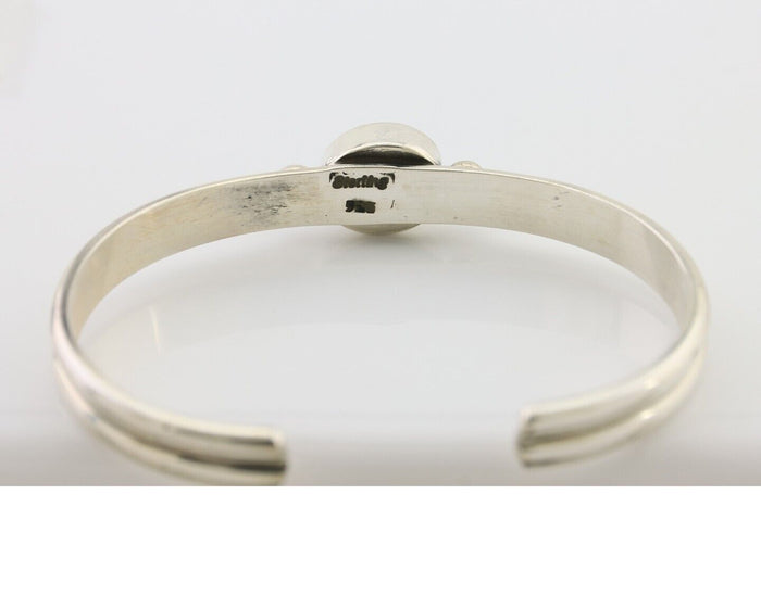 Navajo Cuff Bracelet 925 Silver Natural Blue Turquoise Native American C.80's