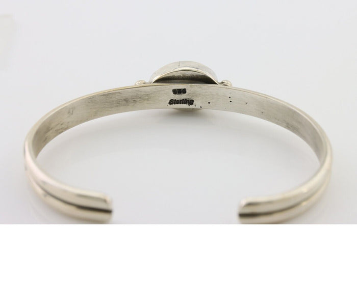 Navajo Cuff Bracelet 925 Silver Natural Blue Turquoise Native American C.80's