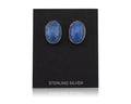 Navajo Dangle Earrings 925 Silver Denim Lapis Native American C.80's