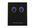Navajo Earrings 925 Silver Natural Mined Lapis Native American Artist C80s