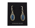 Navajo Earrings 925 Silver Natural Royal Blue Lapis Native American Artist C90s