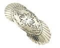 Navajo Hair Clip Barrette .925 Silver Hand Stamped Artist Signed C Montoya C80s