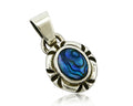 Navajo Hand Stamped Natural Mined MOP in .925 SOLID Silver Pendant