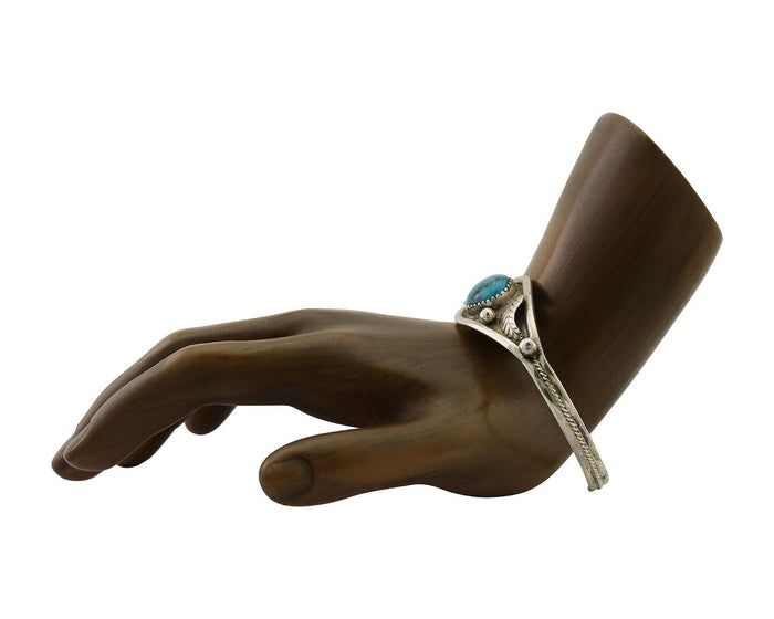 Navajo Handmade Bracelet 925 Silver Arizona Turquoise Native American C.80's