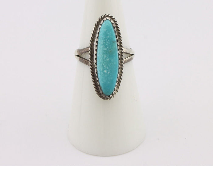 Navajo Handmade Ring 925 Silver Blue Southwest Turquoise Native Artist C.80's