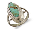 Navajo Handmade Ring 925 Silver Blue Turquoise Artist Signed Kachina C.80's