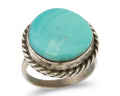 Navajo Handmade Ring 925 Silver Turquoise Native American Artist C.80's