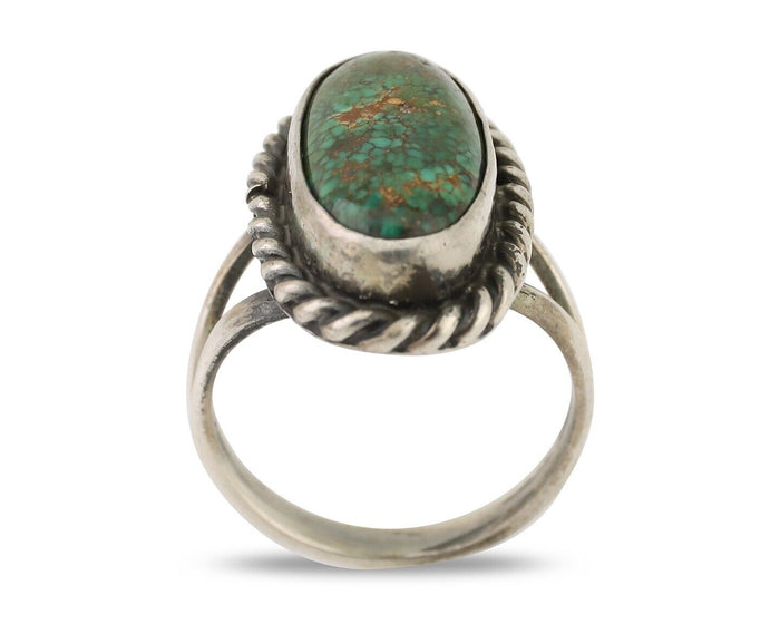 Navajo Handmade Ring 925 Silver Turquoise Native American Artist C.80's