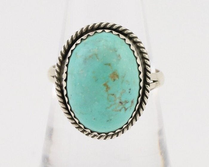 Navajo Handmade Ring 925 Silver Turquoise Native American Artist C.80's
