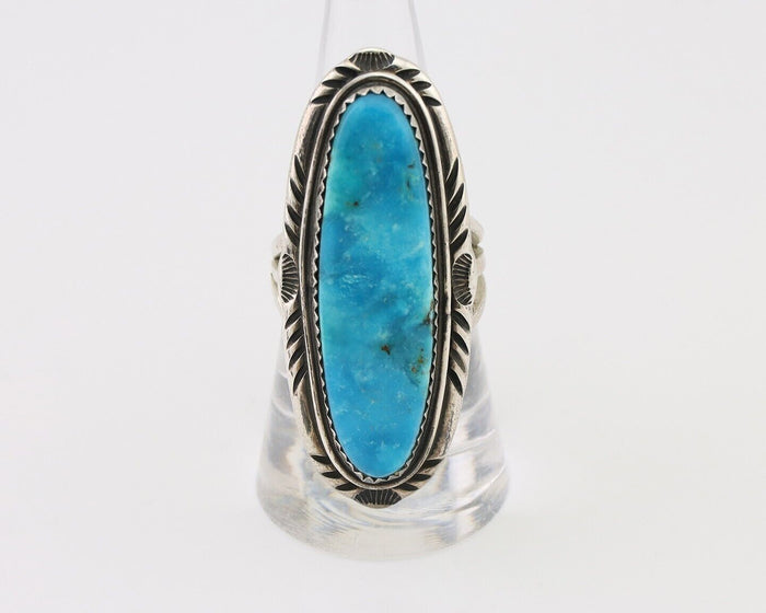 Navajo Handmade Ring 925 Silver Turquoise Native American Artist C.80's