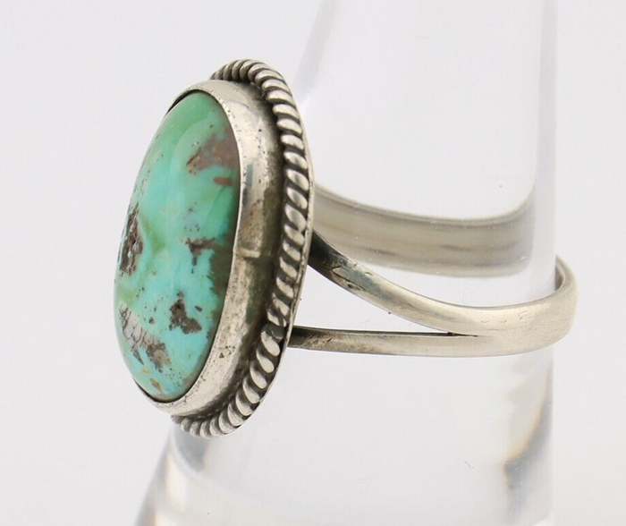 Navajo Handmade Ring 925 Silver Turquoise Native American Artist C.80's