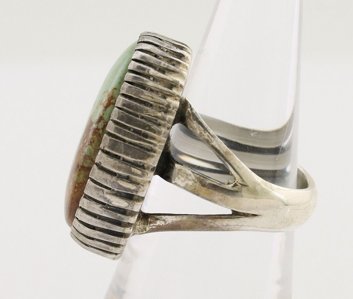 Navajo Handmade Ring 925 Silver Turquoise Signed Native American C.80's