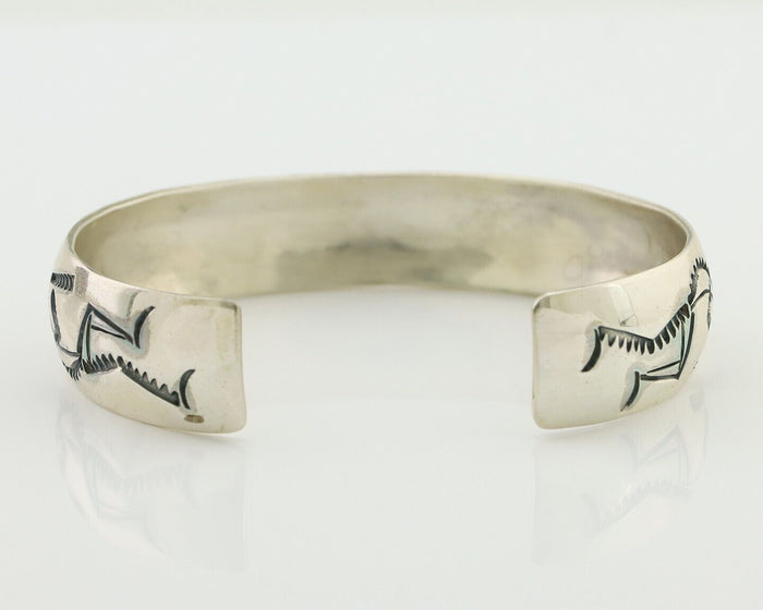 Navajo Inlay Bracelet 925 Silver Turquoise & Coral Signed Stanely Bain C.80's
